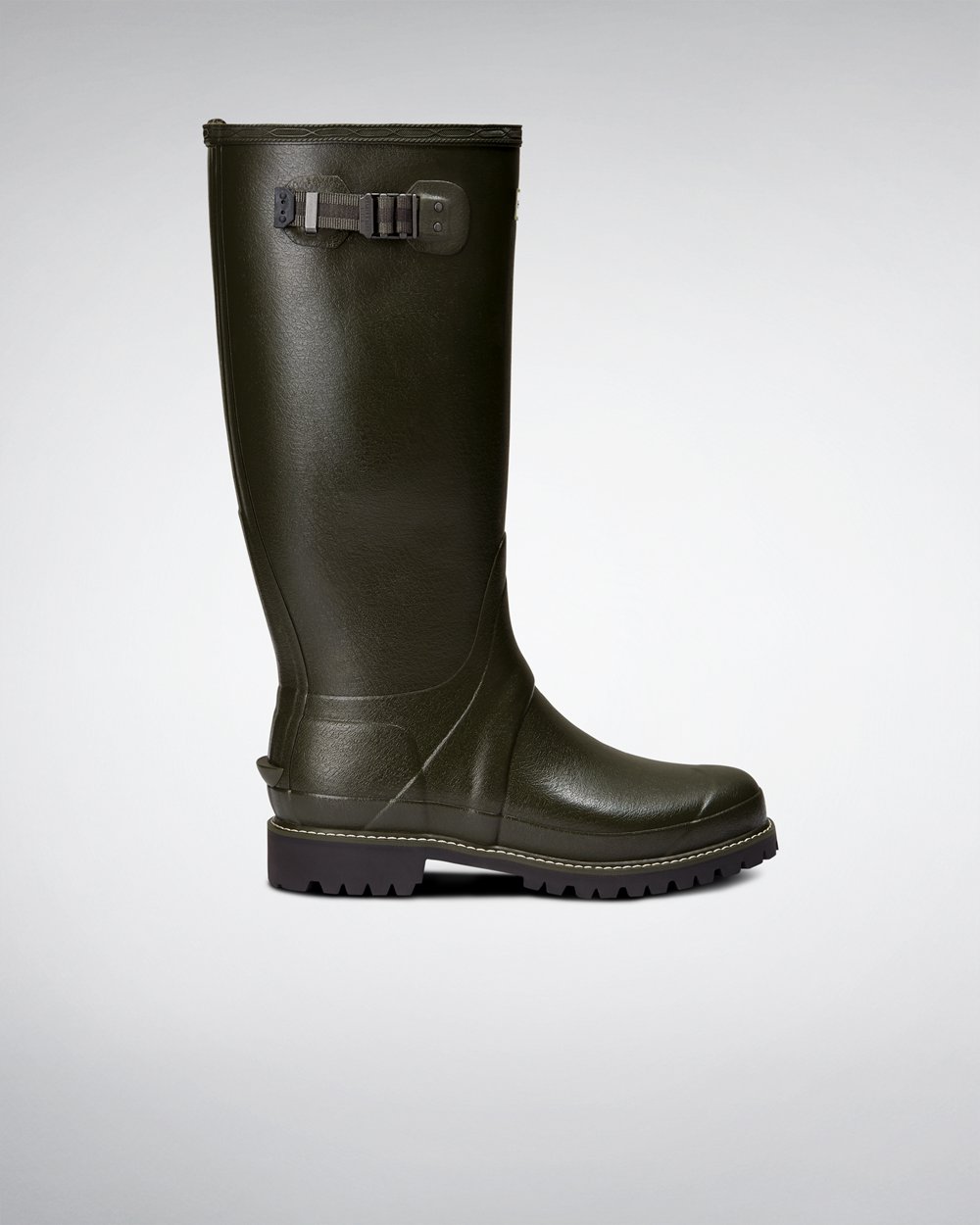 Hunter Balmoral Wide Fit Rain Boots - Buy Mens Dark Olive - LHZEBG294